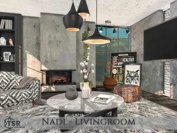 Alpha Nadi Livingroom - The Sims 4 Custom Content