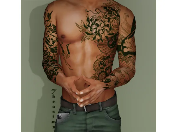 Mix SOTA TATTOO by Theasimz - The Sims 4 Custom Content