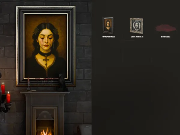 Alpha Animated crying paintings - The Sims 4 Custom Content