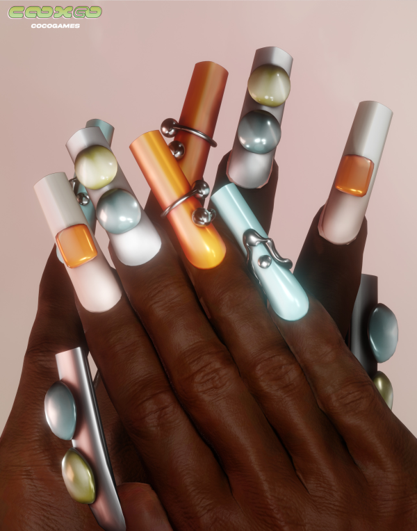 Alpha Leeloo Nail Set by simsfinds - The Sims 4 Custom Content
