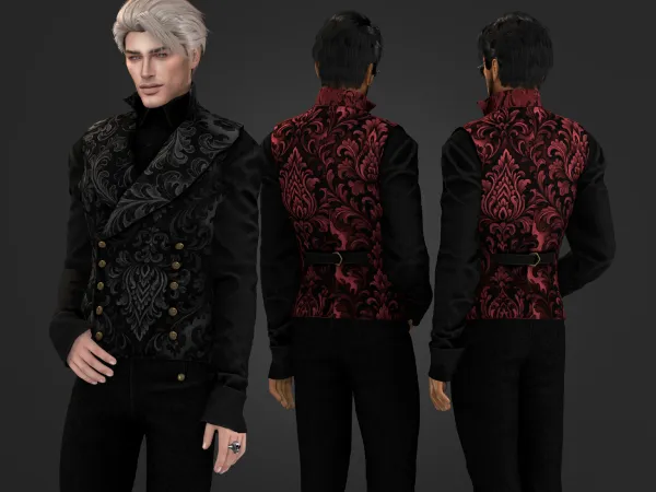 Alpha Midnight Manor Jacket - The Sims 4 Custom Content