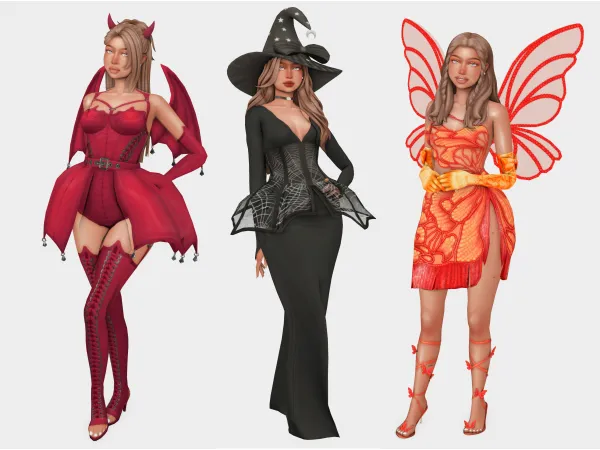 Maxis Match halloween costumes 2025 part 3 sims 4 lookbooks by boujeesimss - The Sims 4 Custom Content