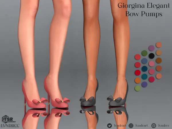Alpha Giorgina Elegant Bow Pumps - The Sims 4 Custom Content