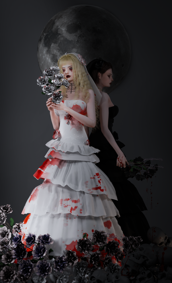 Alpha Halloween 2025 Bride Accessories by simsfinds - The Sims 4 Custom Content