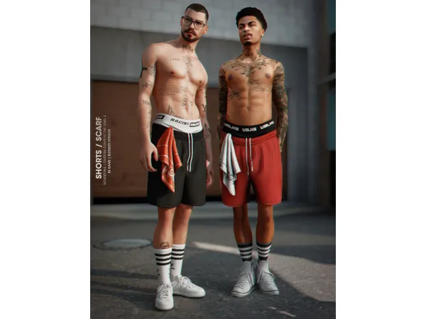 Alpha volkstone shorts [in game] [blender version] - The Sims 4 Custom Content