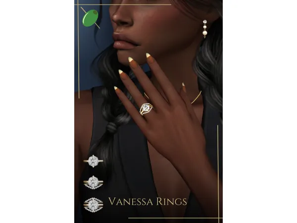 Alpha Vanessa Engagement Rings - The Sims 4 Custom Content