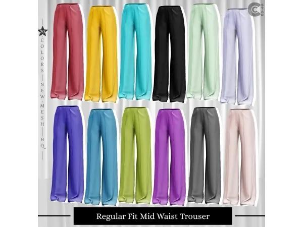 Regular-Fit Mid-Waist Trouser - cool_content_star