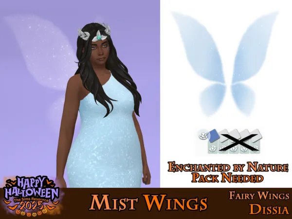 Maxis Match Mist Wings by Dissia - The Sims 4 Custom Content