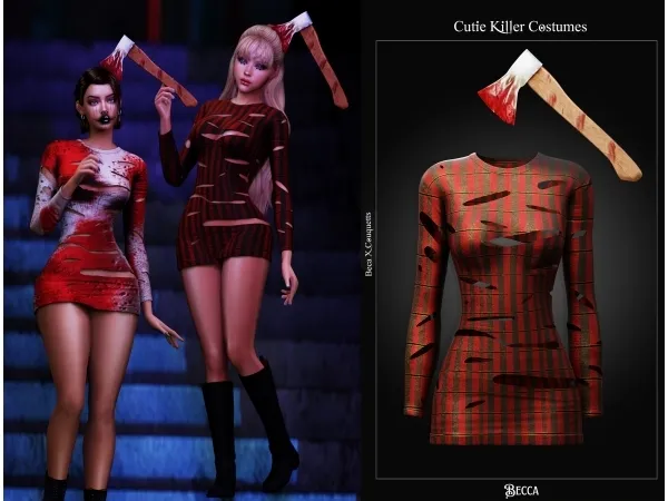 Alpha Becca Halloween Collections ud83eude78 Cutie Killers - The Sims 4 Custom Content