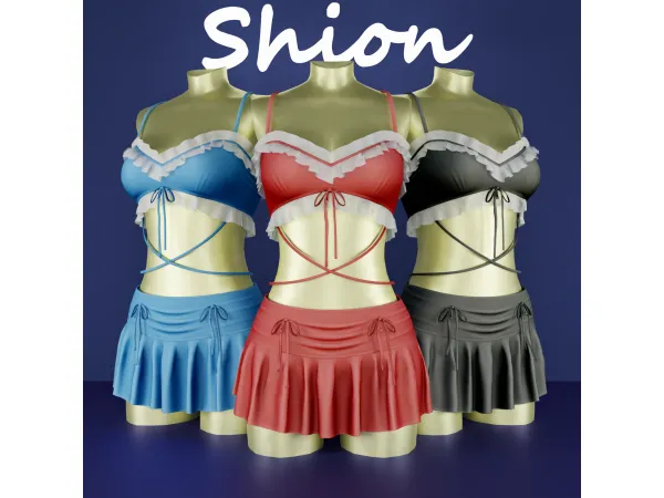 Alpha Shion Fiona Dress - The Sims 4 Custom Content