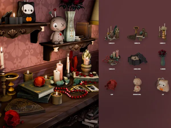 Maxis Match Crystal spirits Set - The Sims 4 Custom Content
