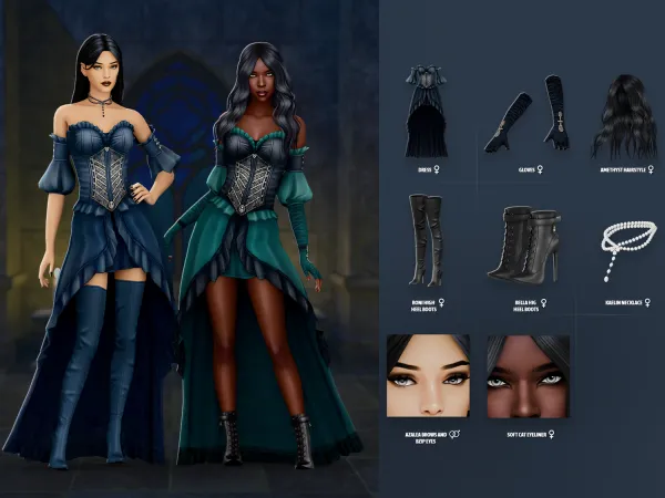 Maxis Match Midnight Manor Female 1 - The Sims 4 Custom Content