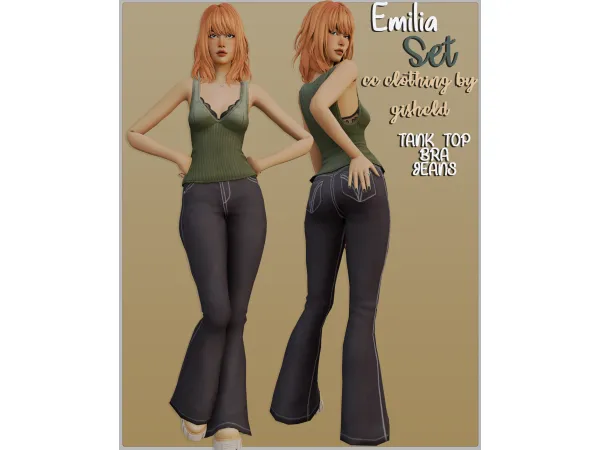 Maxis Match Emilia Clothing Set by Gisheld - The Sims 4 Custom Content