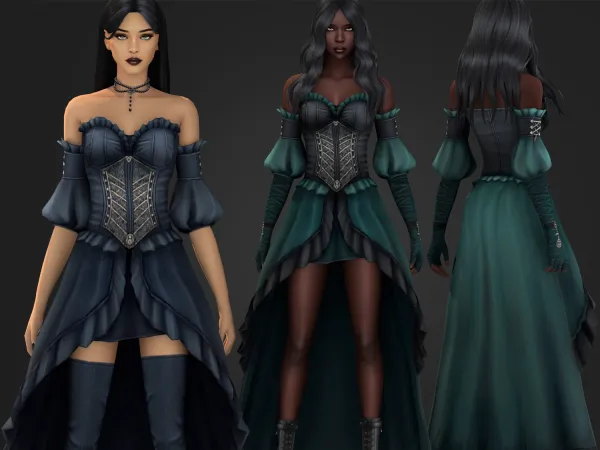 Maxis Match Midnight Manor Female Dress - The Sims 4 Custom Content