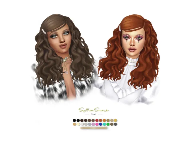 Maxis Match Sandra Hairstyle by sehablasimlish - The Sims 4 Custom Content