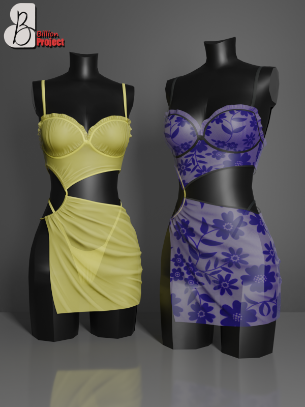 Alpha BillionProject Prutt Dress by billion_project666 - The Sims 4 Custom Content