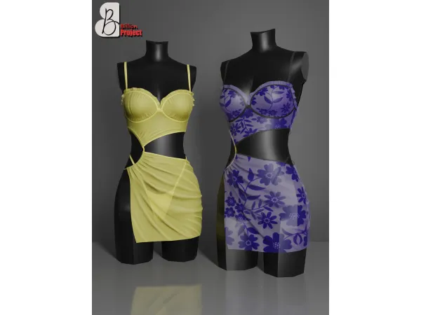 Alpha BillionProject Prutt Dress - The Sims 4 Custom Content