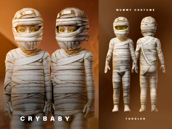 Alpha CRYBABY Mummy Costume Eye Toddler - The Sims 4 Custom Content
