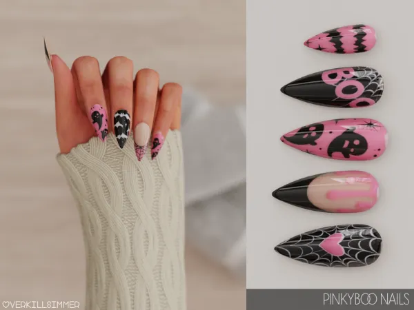 Alpha PinkyBoo nails - The Sims 4 Custom Content