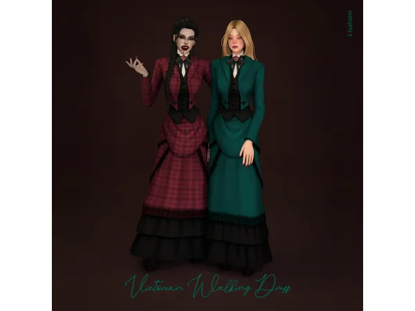 Maxis Match Victorian Walking Dress - The Sims 4 Custom Content