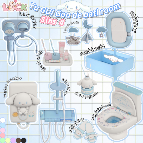 Maxis Match Yuguigou's bathroom by simsfinds - The Sims 4 Custom Content