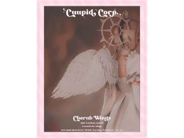 Alpha cuupid corp cherub wings - The Sims 4 Custom Content