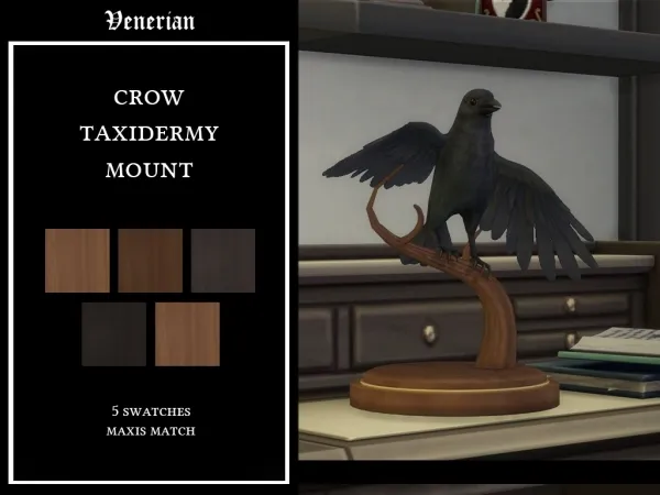 Maxis Match Crow Taxidermy Mount - The Sims 4 Custom Content