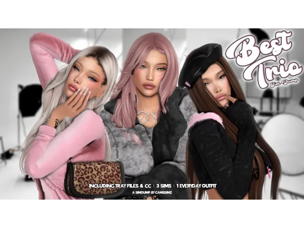 Alpha BEST TRIO SIM DUMP by camssimz - The Sims 4 Custom Content