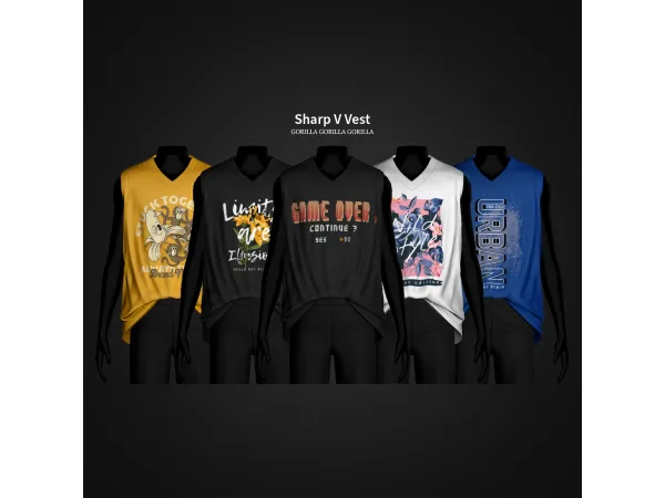 Alpha Sharp V Vest by gorillax3 - The Sims 4 Custom Content