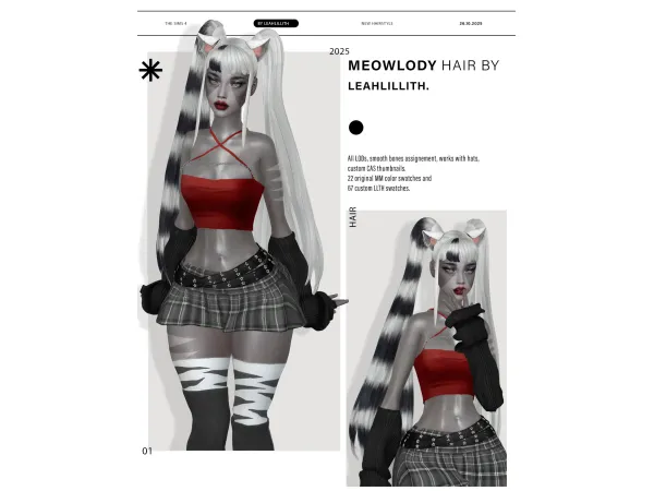 Maxis Match Mewolody Hairstyle by leahlillith - The Sims 4 Custom Content