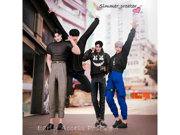 Mix Early Access Poses 4 - The Sims 4 Custom Content