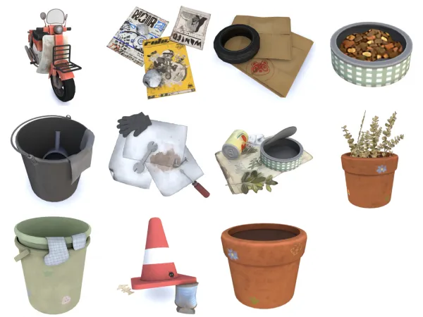 Maxis Match lucky3 u201cThe Little Parking Nook in the Backu201dcollection - The Sims 4 Custom Content