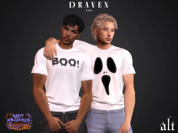 Mix DRAVEN top by ali1 - The Sims 4 Custom Content