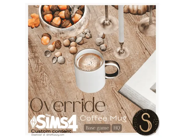 Alpha Sims4Luxury Coffee mug Override - The Sims 4 Custom Content