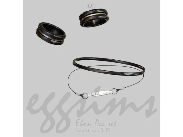 Alpha Ebon Acc set by eggsims - The Sims 4 Custom Content