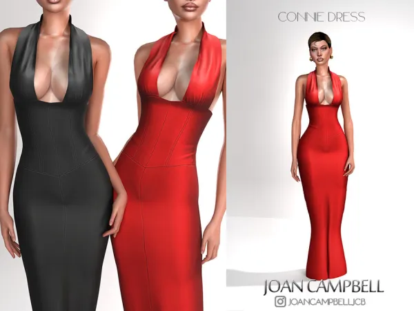 Alpha CONNIE DRESS by Joan_Campbell_Beauty_ - The Sims 4 Custom Content