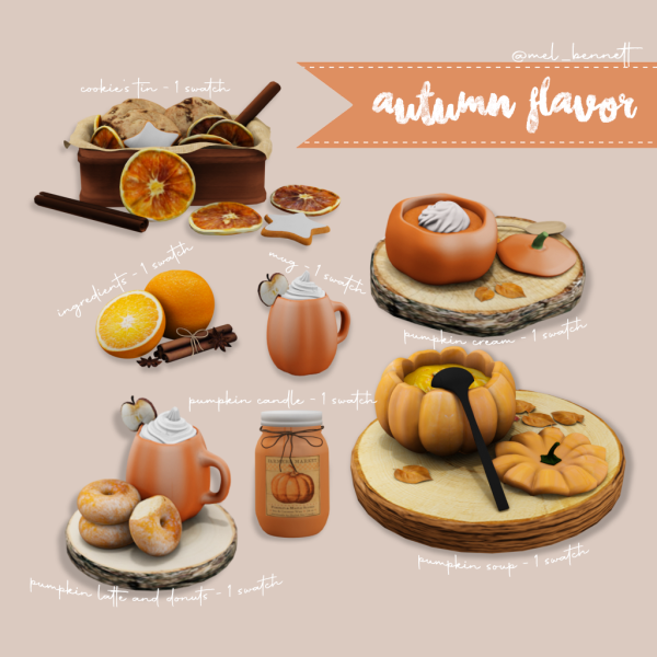 Mix Autumn Flavor Collection by melbennett - The Sims 4 Custom Content