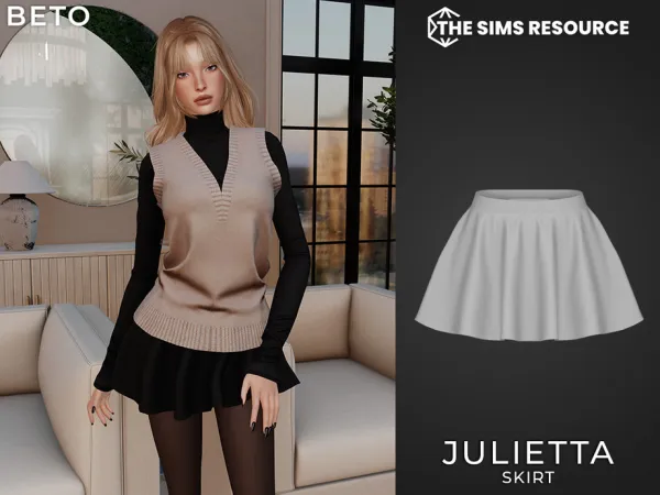 Alpha Julietta (Skirt) by Beto_ae0 - The Sims 4 Custom Content