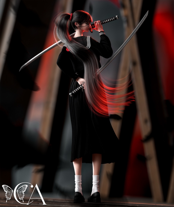 Mix [CA27] School Hunter Posepack by chicaura - The Sims 4 Custom Content