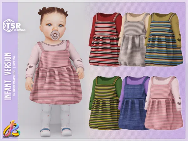 Alpha Dress 321 Infant by RobertaPLobo - The Sims 4 Custom Content