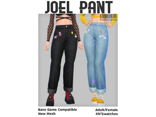 Maxis Match Joel pant - The Sims 4 Custom Content