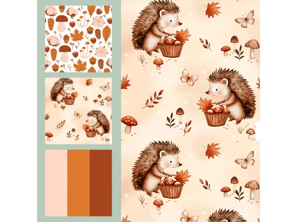 set autumn in the forest 02 By cherryberry