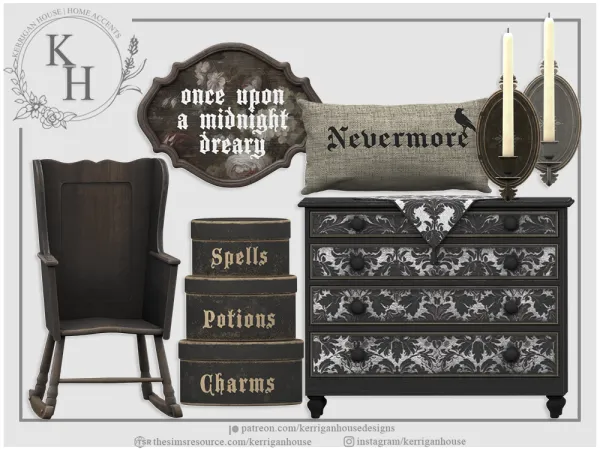 Alpha [khd] nevermore set - The Sims 4 Custom Content