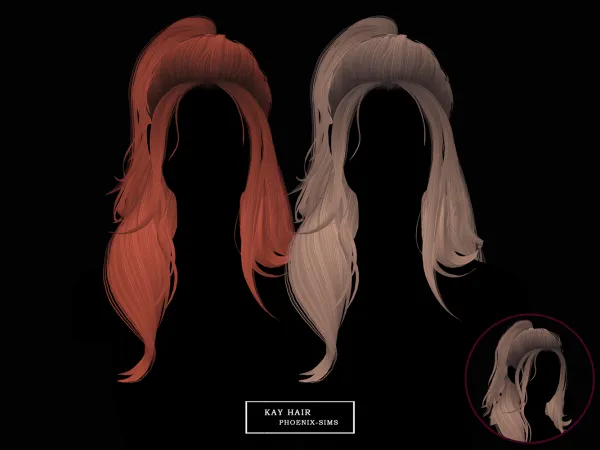 Alpha Kay Hair - The Sims 4 Custom Content