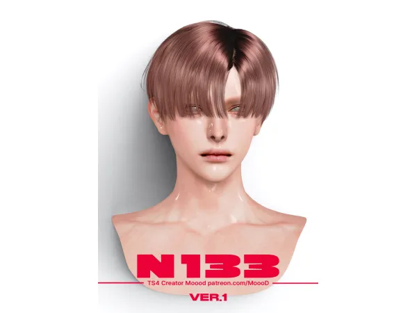 Alpha SIMS4TS4] MoooD Hair N133 VER1 - The Sims 4 Custom Content