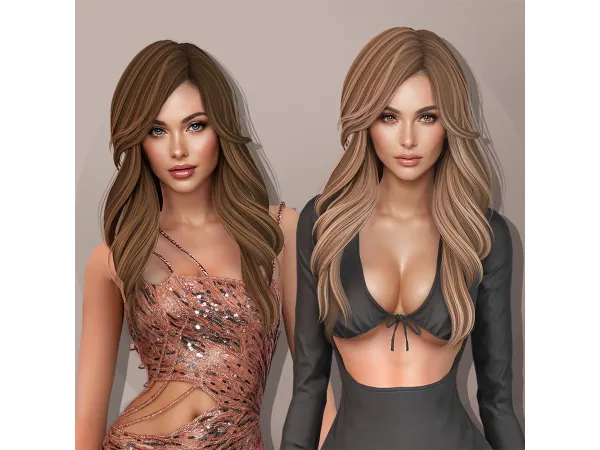 Alpha Karina hairstyle - The Sims 4 Custom Content