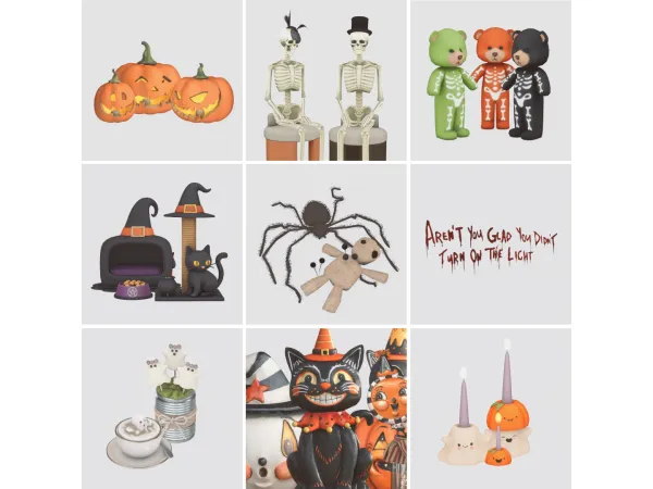 Maxis Match halloween decorations by seulvgi - The Sims 4 Custom Content