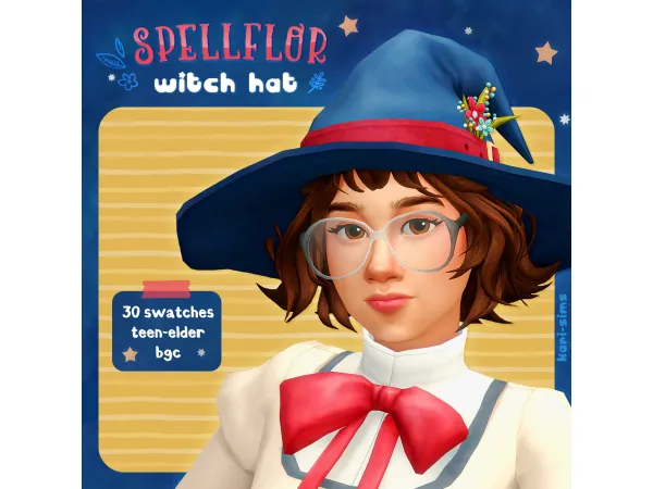 Maxis Match spellflor u273fu02dau2606 witch hat by KARISIMS - The Sims 4 Custom Content