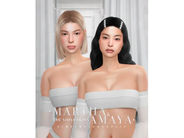Martha & Amaya skins by sims3melancholic