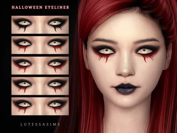Alpha Halloween Eyeliner - The Sims 4 Custom Content